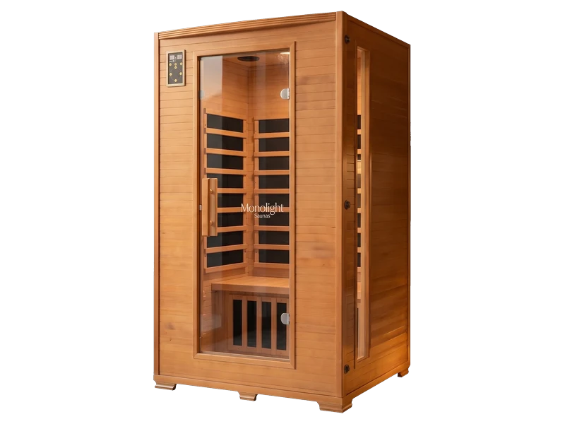 Monolight Duo 2-person infrared sauna cabin with glass door
