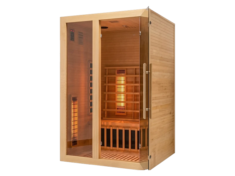 Monolight Pro 2-person full-spectrum infrared sauna cabin with glass door