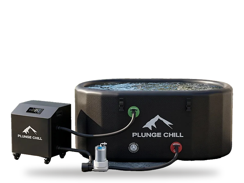 Plunge Chill 1HP Pro oval cold plunge tub with chiller unit