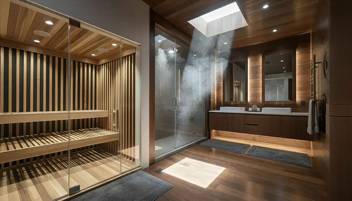 SaunaCloud Atlas custom infrared sauna design concept render